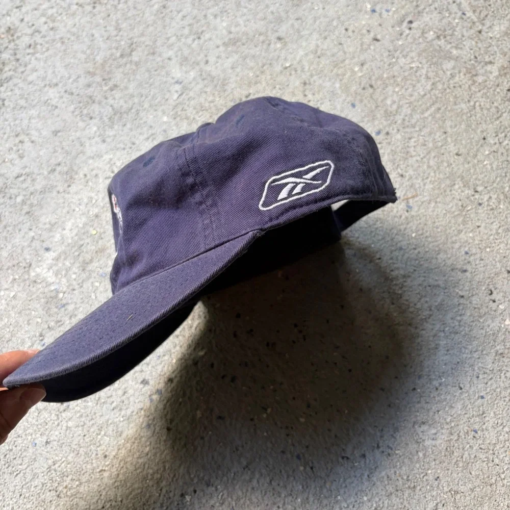 Vintage Reebok New England Patriots Hat Pat Patriot Navy Blue Strapback Dad Cap